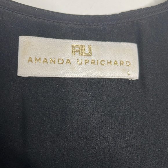 Amanda Uprichard 100% Silk Black Shorts Romper Size Large - Picture 4 of 9